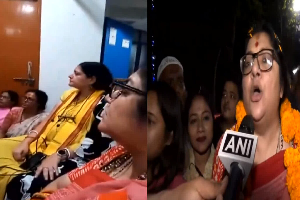 BJP leader Locket Chatterjee, Agnimitra Paul and members of BJP Mahila Morcha in police custody