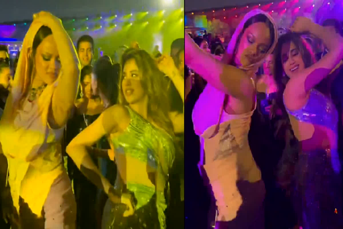 Janhvi-Rihanna Dance Video: अंबानी की पार्ट में देसी गाने पर जमकर थिरकी रिहाना, जाह्नवी कपूर के साथ ‘झिंगाट’ गाने पर लगाए ठुके