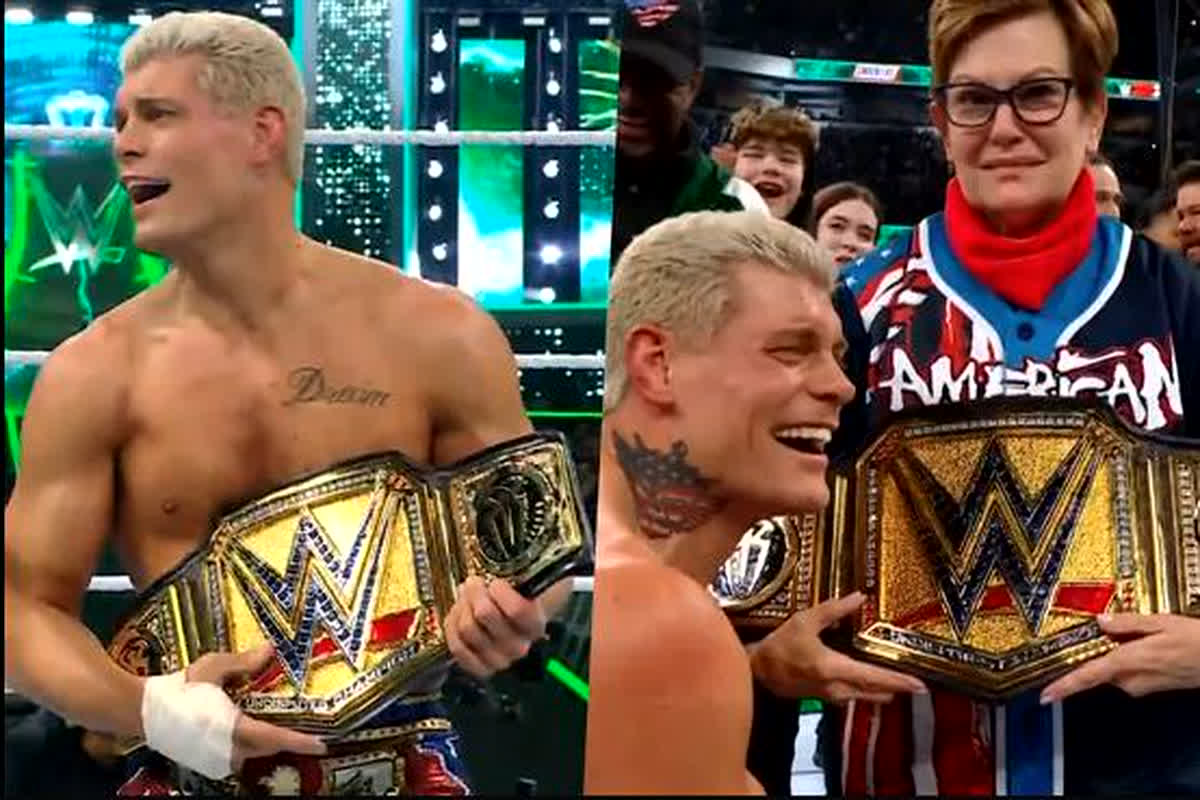 WWE WrestleMania XL : कोडी रोड्स ने रचा इतिहास, रोमन रेंज को हराकर बने अनडिस्प्यूटेड WWE यूनिवर्सल चैंपियन