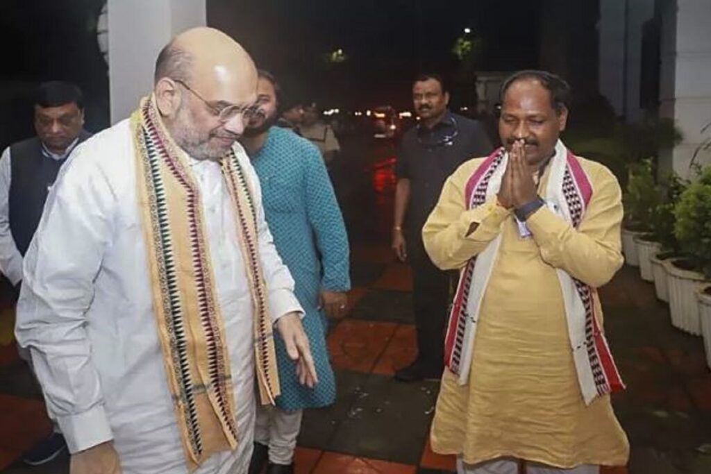 Home Minister Amit Shah reaches BJP office