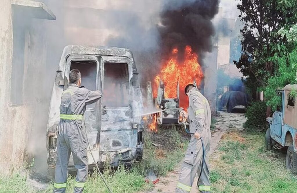 Fire in Community Health Center