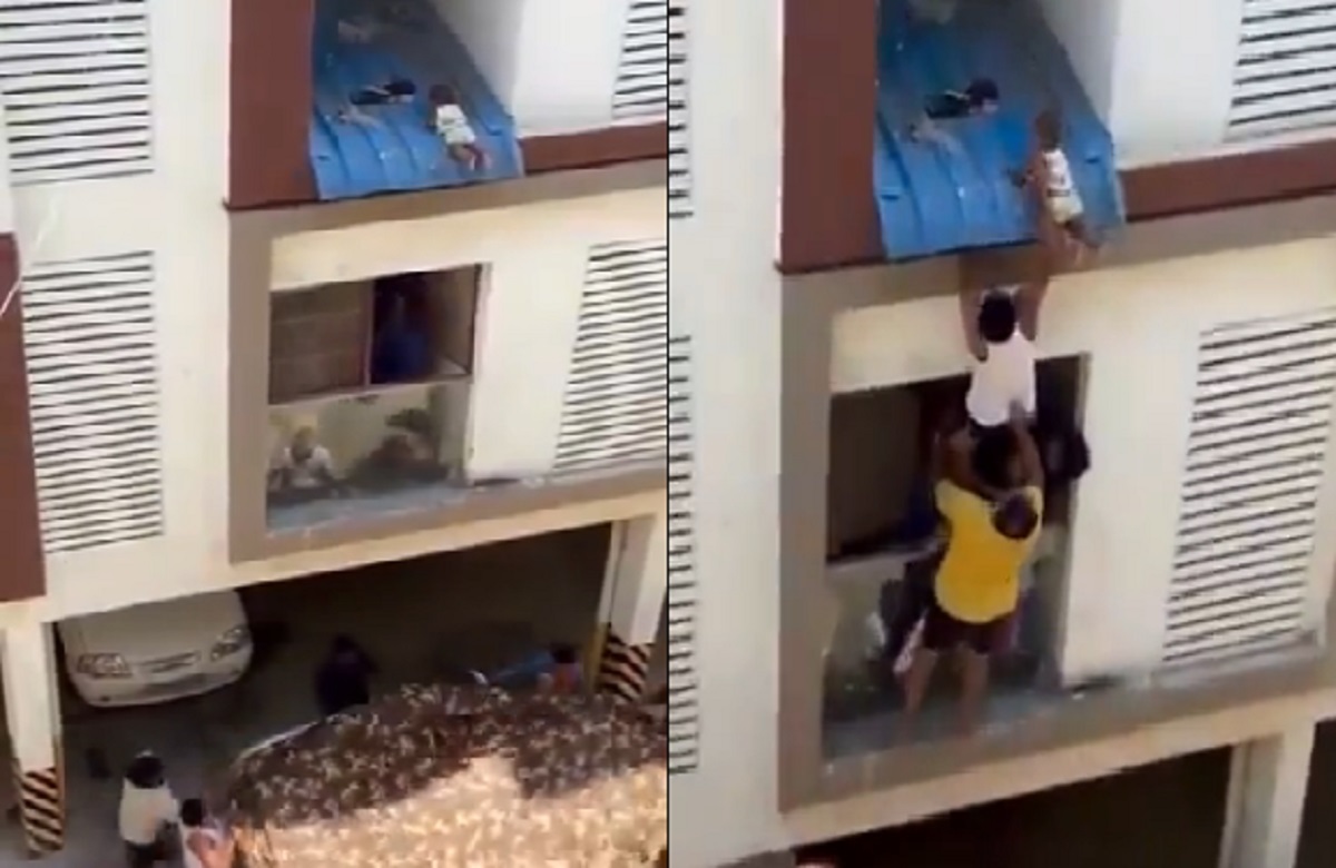 Chennai Baby Rescue: अपार्टमेंट की छत पर गिरा बच्चा, थमी लोगों की सांसें, फिर हुआ ये चमत्कार
