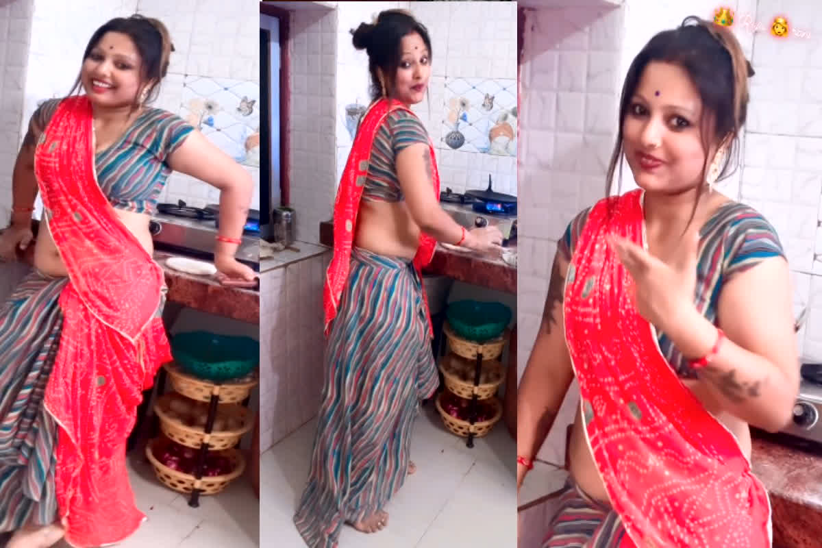 Desi Bhabhi ka Dance Video: देवर के आते ही किचन में खाना बना रही देसी भाभी हुई बेकाबू, बोल्ड अवतार दिखाकर किया इंप्रेस