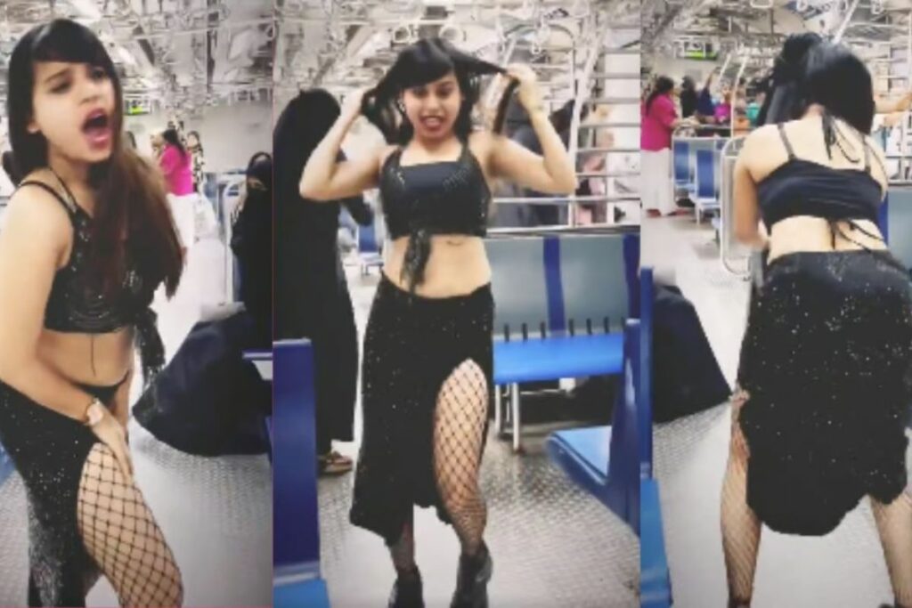 Obscene dance in the mumbai local