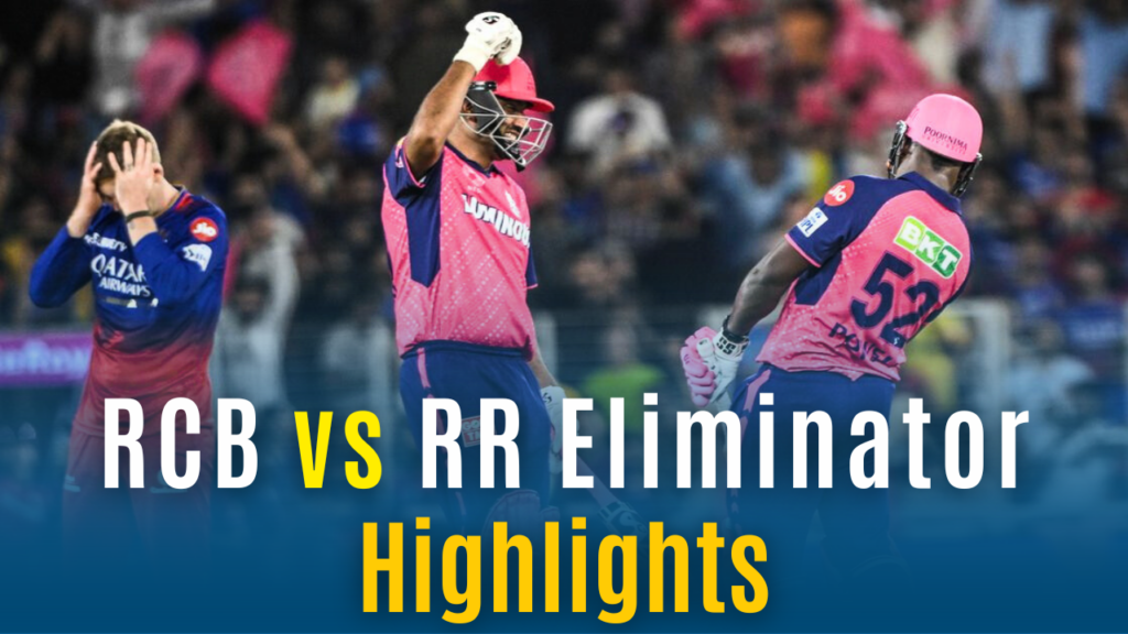 RCB vs RR Eliminator Highlights