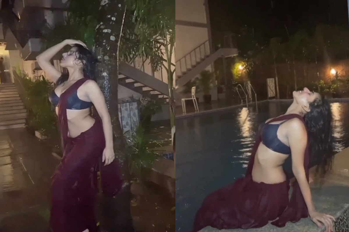 India Bhabhi Sexy Video : बारिश में भीगा देसी भाभी का बदन! कातिलाना हुस्न देख लोगों की नहीं हट रही नजर, एक बार जरूर देखें ये Sexy वीडियो..