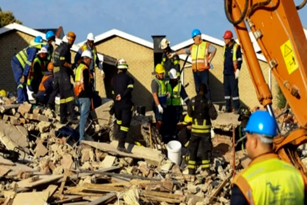 South Africa under-construction building collapse