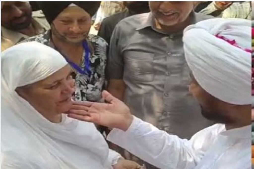 Video of former CM touching Jagir Kaur's chin goes viral