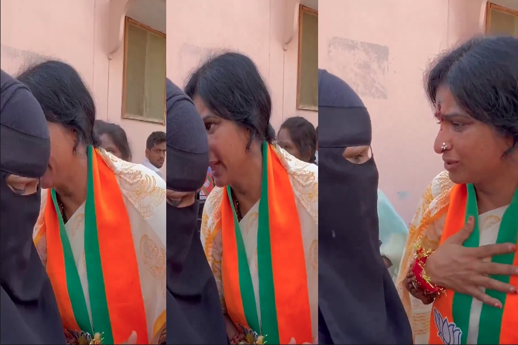 Madhavi Lata Video Viral : ‘हमने 500 करोड़ निकाल के रख दिए है’..! बीजेपी उम्मीदवार माधवी लता ने मुस्लिम महिला के कान में की पैसों की चर्चा, जमकर वायरल हो रहा ये वीडियो..
