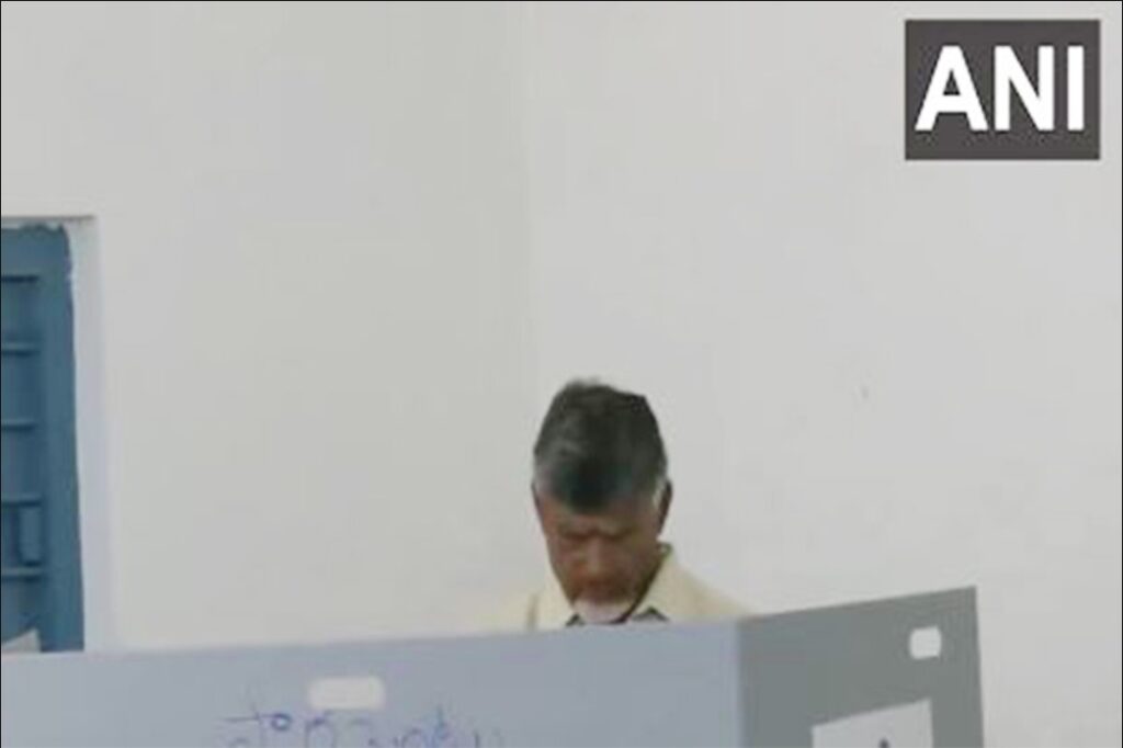 N Chandrababu Naidu Cast His Vote