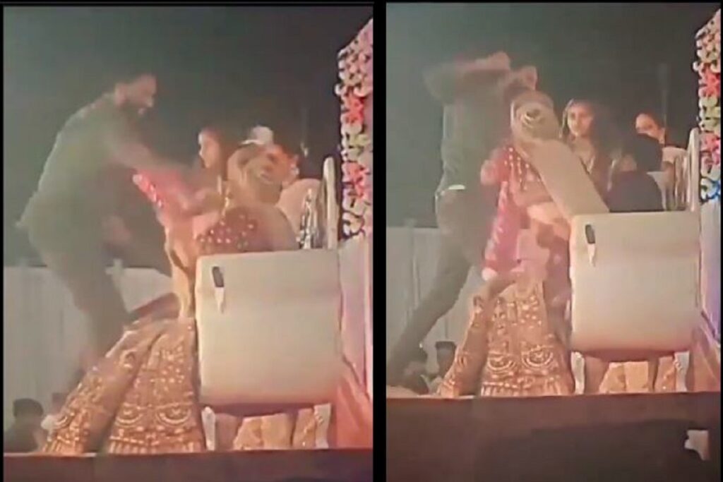 Bride's lover beats groom on wedding stage