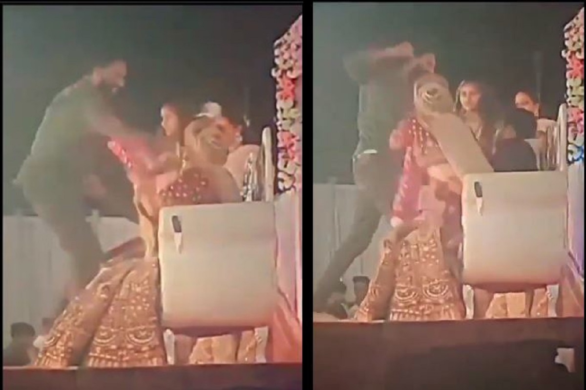 Video viral : शादी के स्टेज पर ही दुल्हन के प्रेमी ने दूल्हे को पीटा, वायरल हो रहा वीडियो