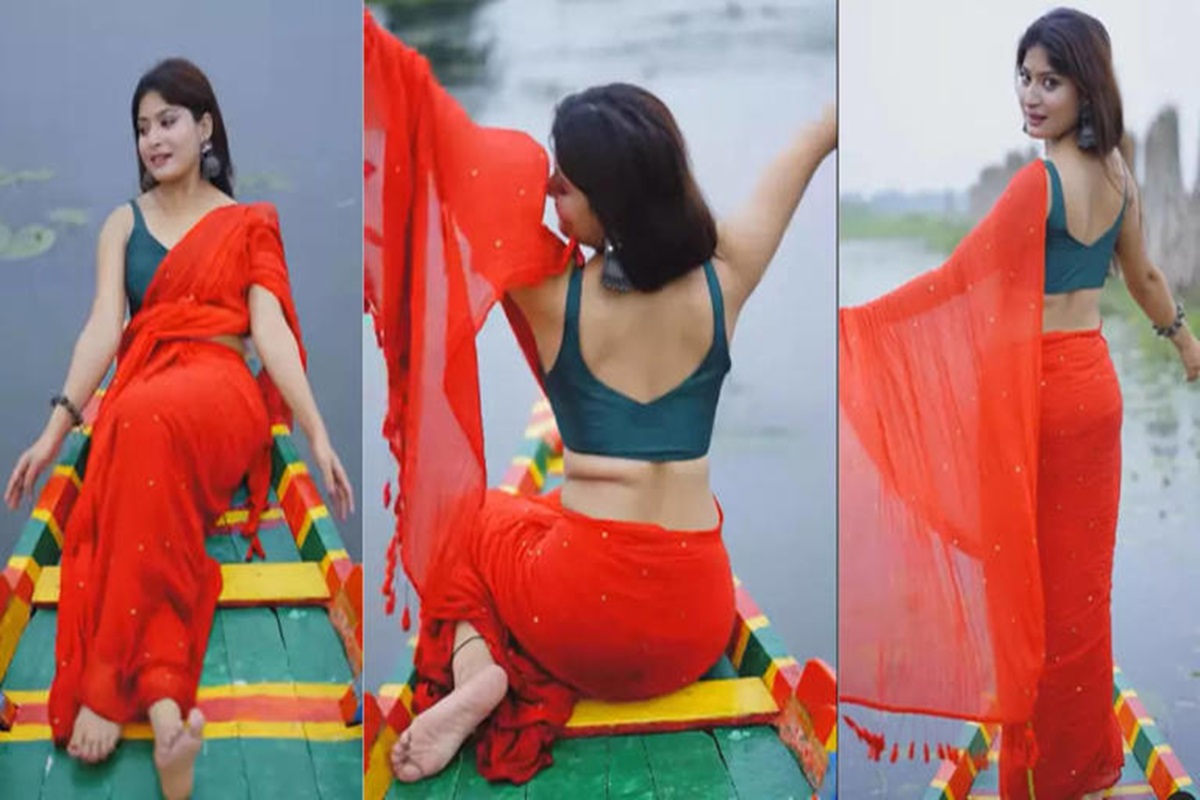 Desi Young bhabhi dance in blouse: ग्रीन ब्लाउज और लाल साड़ी में भाभी ने उड़ा दिया गर्दा.. वीडियो देखकर आप भी हो जायेंगे मदहोश, देखें भाभी की अदाएं