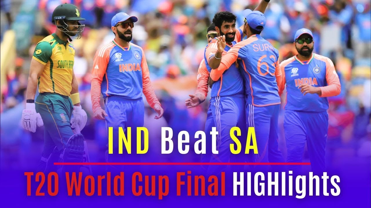 IND vs SA Final Highlights T20 World Cup 2024 | India vs South Africa T20 World Cup 2024 Final