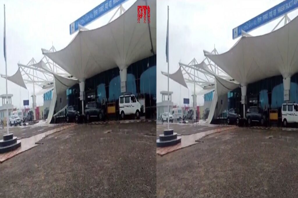 Roof of Rajkot International Airport collapsed