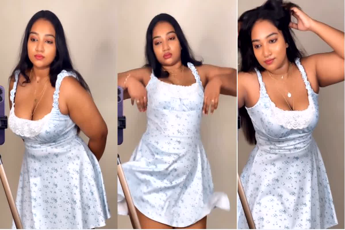 Desi Bhabhi Sexy Video: कैमरे के सामने शॉट ड्रेस पहनकर देसी भाभी ने मचाई सनसनी, सेक्सी वीडियो देख आप भी हो जाएंगे हैरान