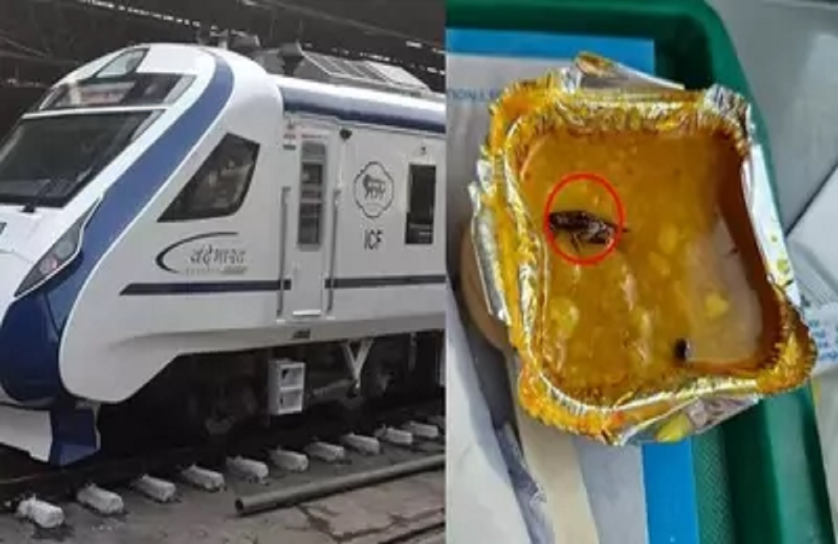 वंदे भारत ट्रेन के खाने में मिला कॉकरोज, जमकर मचा बवाल, अब सोशल मीडिया पर वायरल हुई तस्वीर