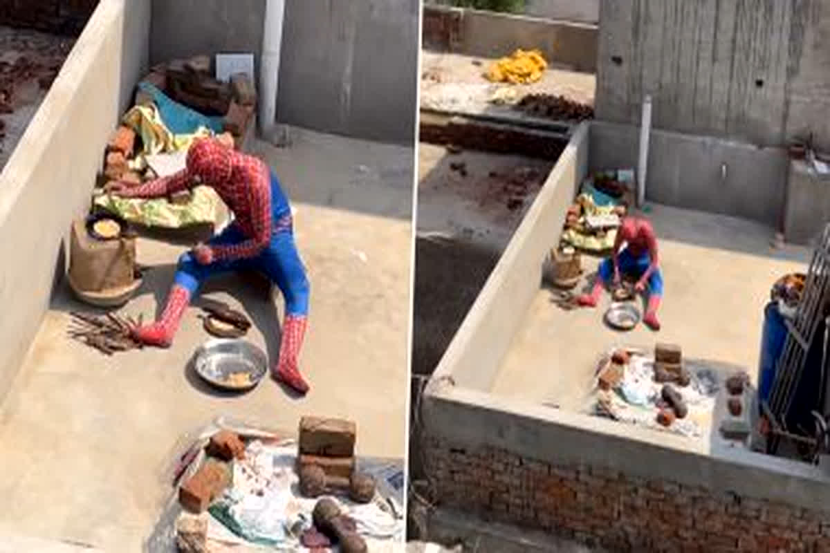 Desi Spider-Man Viral Video: छत पर बैठकर रोटियां बनाते दिखा स्पाइडर-मैन, वायरल हो रहा मजेदार वीडियो
