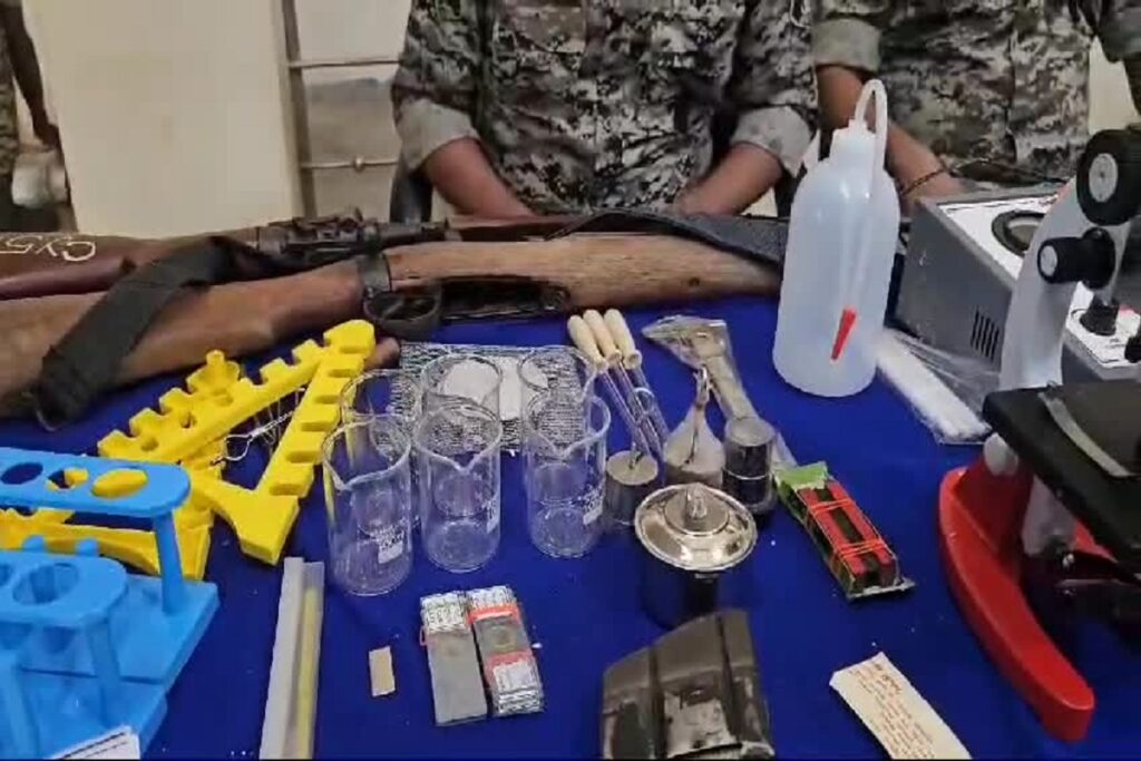 Dangerous chemicals recovered from Naxalites