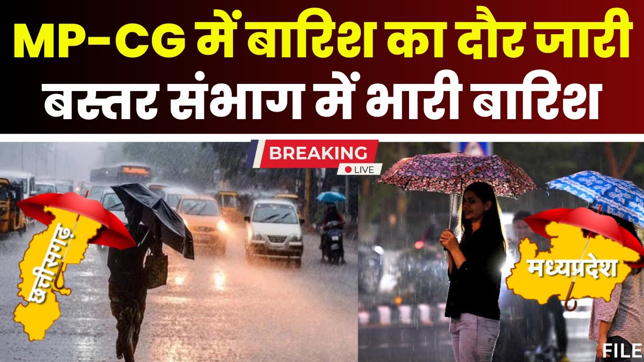 Monsoon 2024 Live Update: MP और Chhattisgarh में बारिश का दौर जारी। बस्तर संभाग में भारी बारिश
