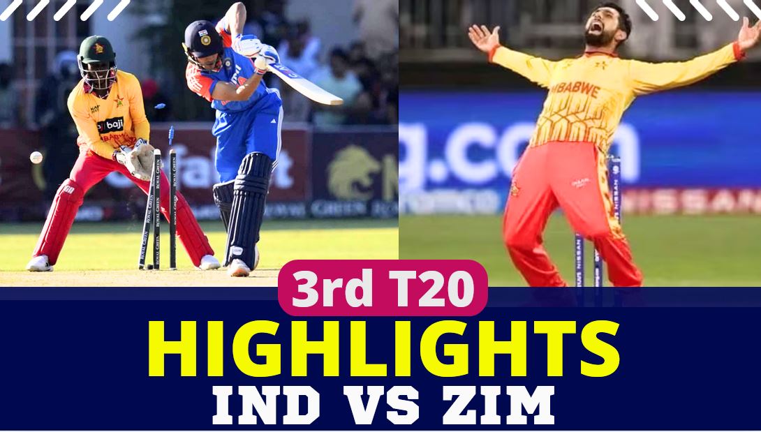 IND vs ZIM Match HIGHLIGHTS | India vs Zimbabwe 3rd T20 HIGHLIGHTS