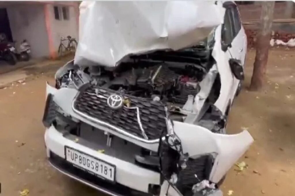 DM Chandra Prakash Singh's car accident