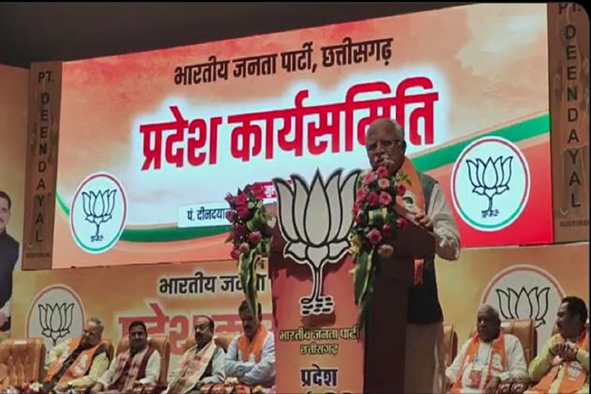 भाजपा कार्यसमिति की बैठक: केंद्रीय मंत्री खट्टर ने कहा ‘290 को अल्पमत की सरकार कहते हैं कांग्रेसी