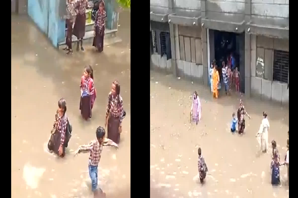 Delhi Flood: बाढ़ से हाल बेहाल, स्कूलों में भरा घुटने तक पानी, VIDEO देख लोग बोले- ये है केजरीवाल का पर्सनल स्वीमिंग पूल…