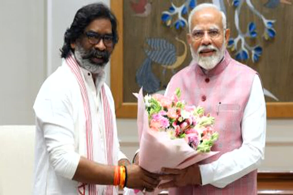 CM Hemant Soren met PM Modi