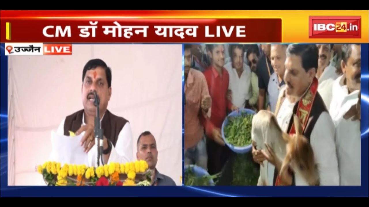 CM Mohan Yadav in Ujjain Live:CM ने कपिला गौशाला का किया निरीक्षण।कहा-गौमाता की सेवा का काम जोरों पर