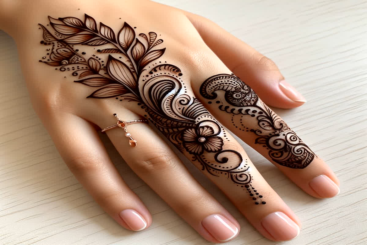 Finger Mehndi Designs: सावन में इन खूबसूरत मेंहदी डिज़ाइन्स से सजाएं अपने हाथ, यहां देखें सिंपल Mehndi Design…