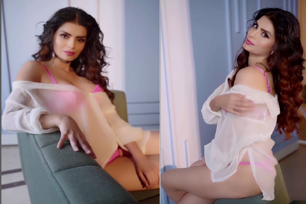 Sexy video of Bollywood actress goes viral in pink net bikini