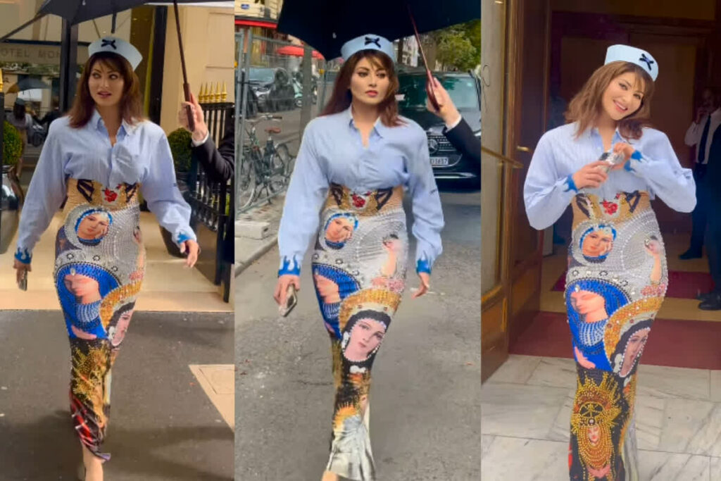 Urvashi Rautela wore a dress with Mother Mary's picture