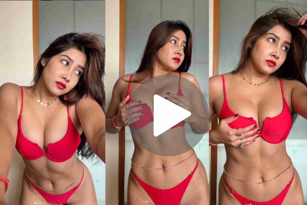 Sofia Ansari Posing in Red Bra and Underwere Viral Image and Video