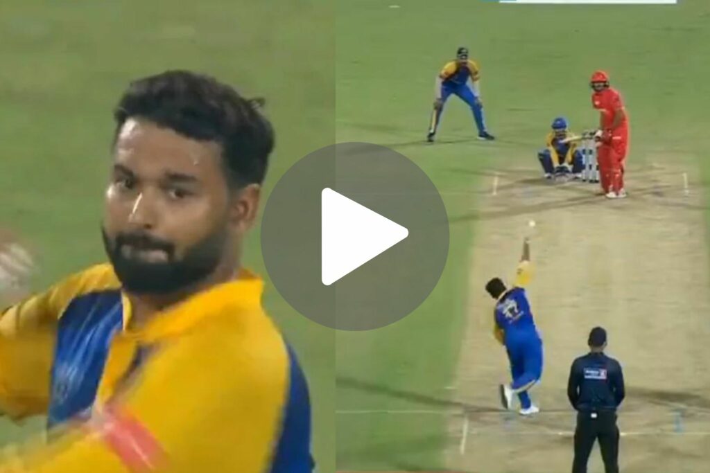 Rishabh Pant Bowling in Delhi Premier League Video