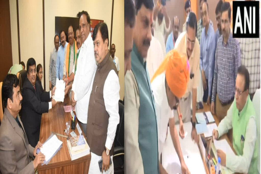 BJP candidates George Kurien and Dhairyasheel Patil filed nomination for Rajya Sabha by-election