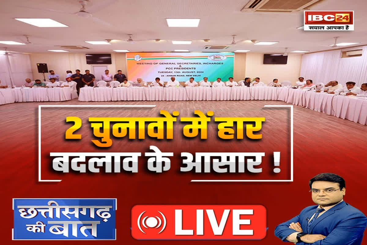 CG Ki Baat: 2 चुनावों में हार… बदलाव के आसार! क्या दिल्ली की मीटिंग में तय हो गए हैं हार के किरदार? देखें ये खास रिपोर्ट