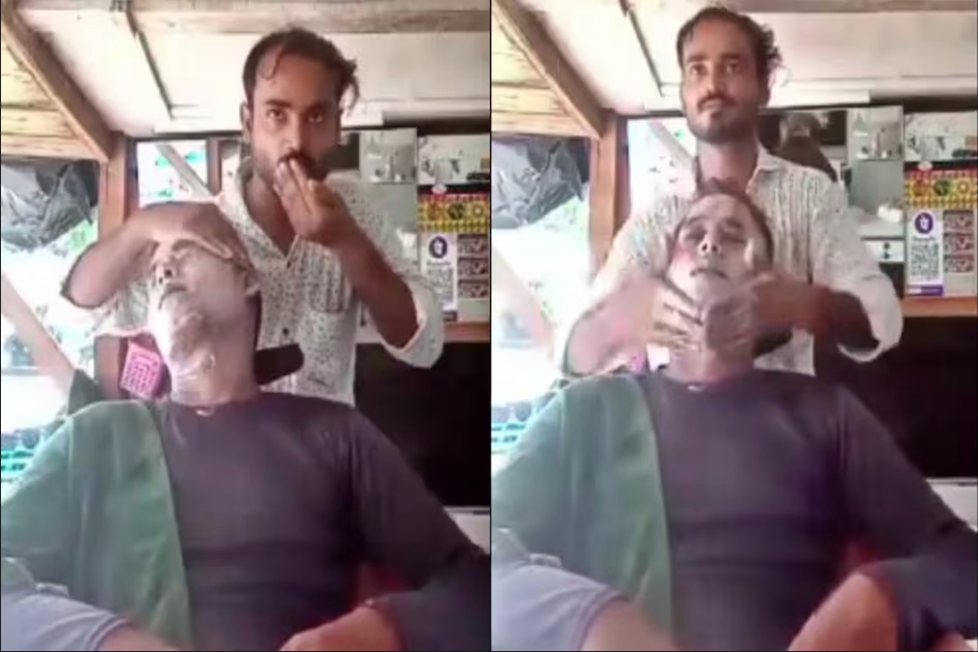 Thuk Lagakar Face Massage Ka Video : थूक लगाकर चेहरे का मसाज..! ग्राहक लेता रहा सुकून की नींद, वीडियो वारयल होते ही एक्शन में आई पुलिस