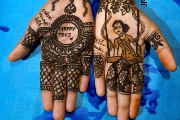 ऐसे में आप भी कम समय में सुंदर मेहंदी लगाना चाहती हैं तो ये डिजाइन देख सकती हैं।