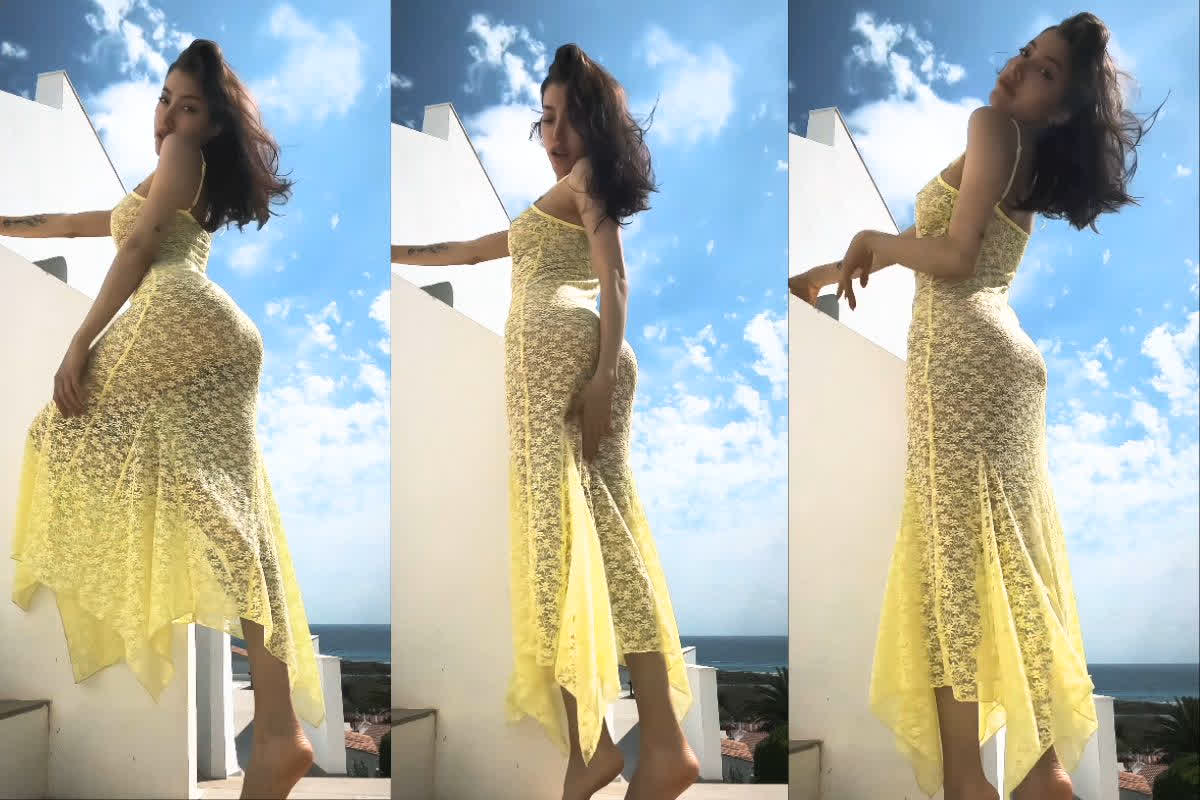 Model No Bra Video: जालीदार गाउन पर नहीं पहना था इस मॉडल ने ब्रा.. कैमरे के सामने दिए बोल्ड पोज, देखकर छूट जायेंगे आपके पसीने