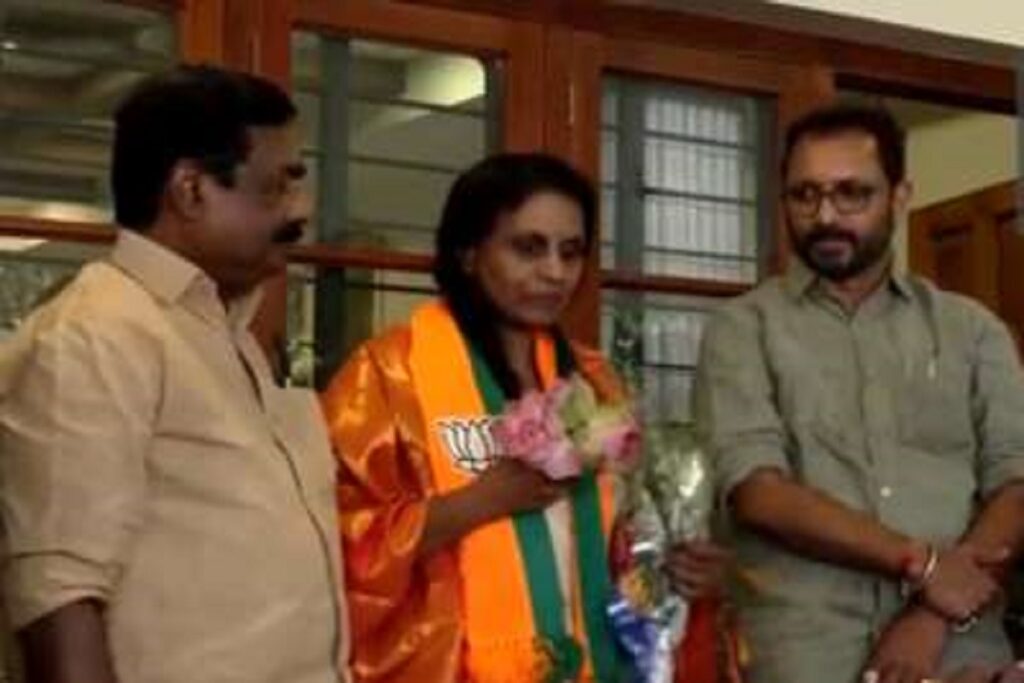 Former DGP R Srilekha joins BJP