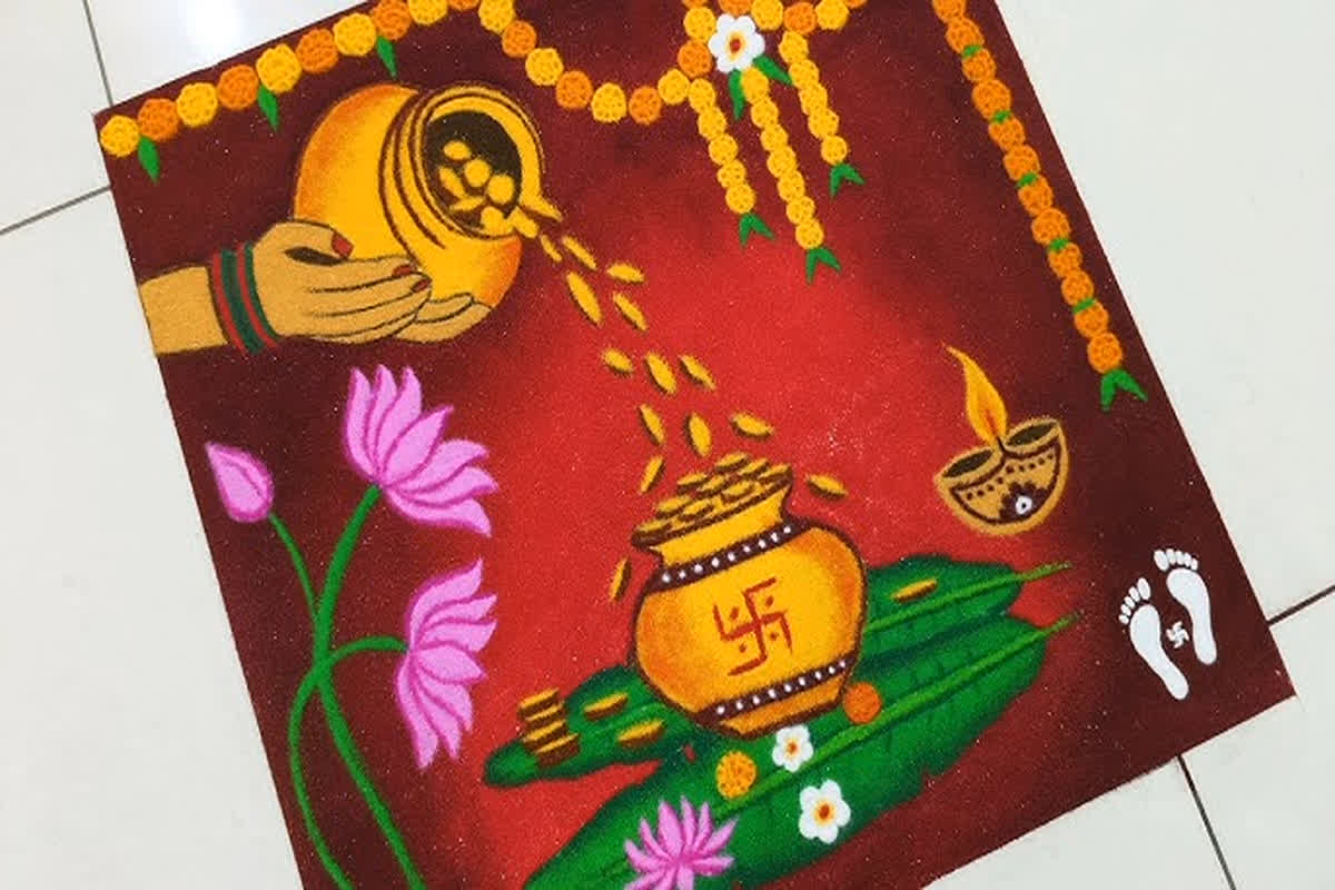 Dhanteras Rangoli Designs: धनतेरस के शुभ पर बनाए रंगोली के ये शानदार कलश डिजाइन, बढ़ाएंगे घर के आंगन की शोभा