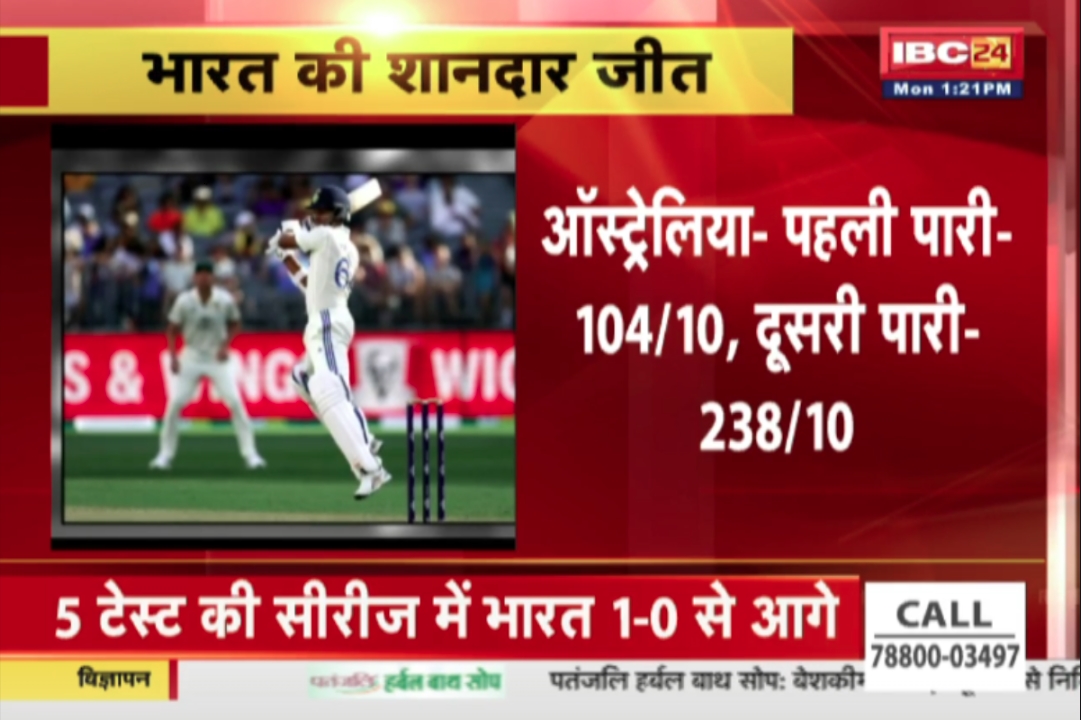 IND vs AUS Test Match Highlights : पर्थ में टीम इंडिया की शानदार जीत.. कंगारुओं को किया चारों ​खाने चित, 295 रनों पर ढेर हुई ऑस्ट्रेलिया
