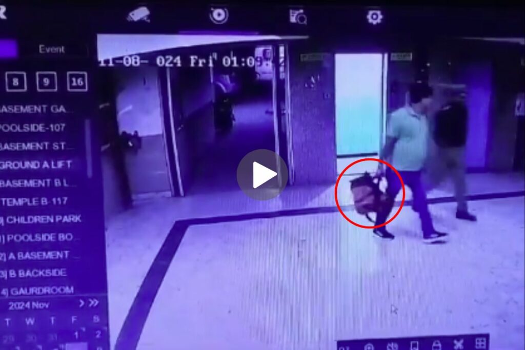 Varanasi 40 lakh jua raid case cctv footage