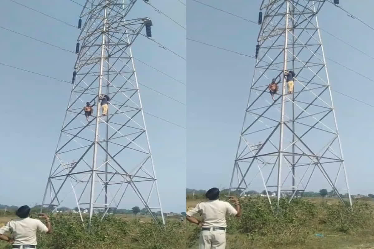Bijli Tower Par Chadi Mahila: पति की इस हरकत से तंग आकर 33 KV बिजली टॉवर पर चढ़ी महिला, देर तक चला हाईवोल्टेज ड्रामा, देखें वीडियो
