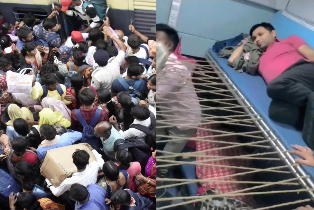 Video : टेक्नोलॉजी के समय में ऐसा जुगाड़.. जगह न मिलने पर युवक ने ट्रेन के डिब्बे में ही बना लिया झूला, यूजर्स कर अजीबो गरीब कमेंट्स