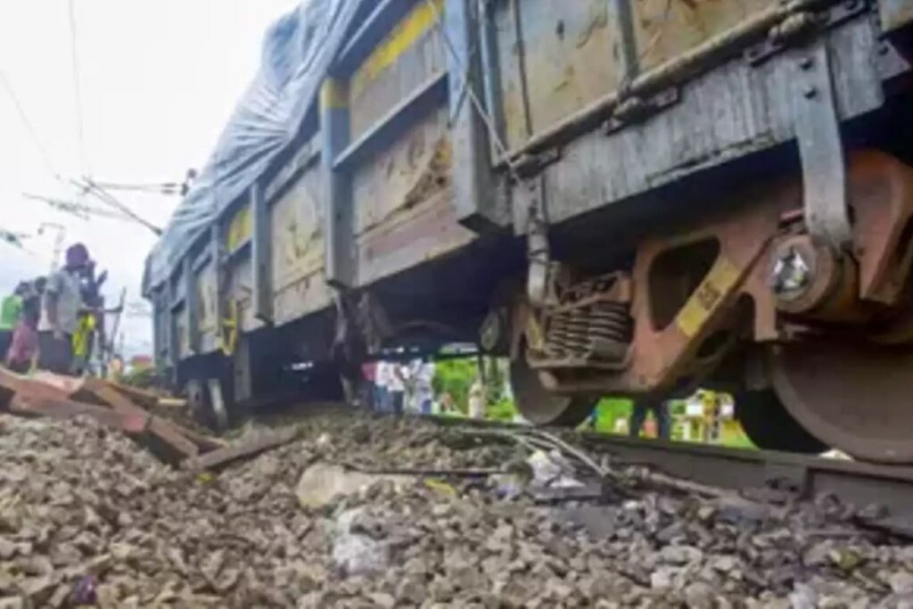 Goods Train Derails in Telangana