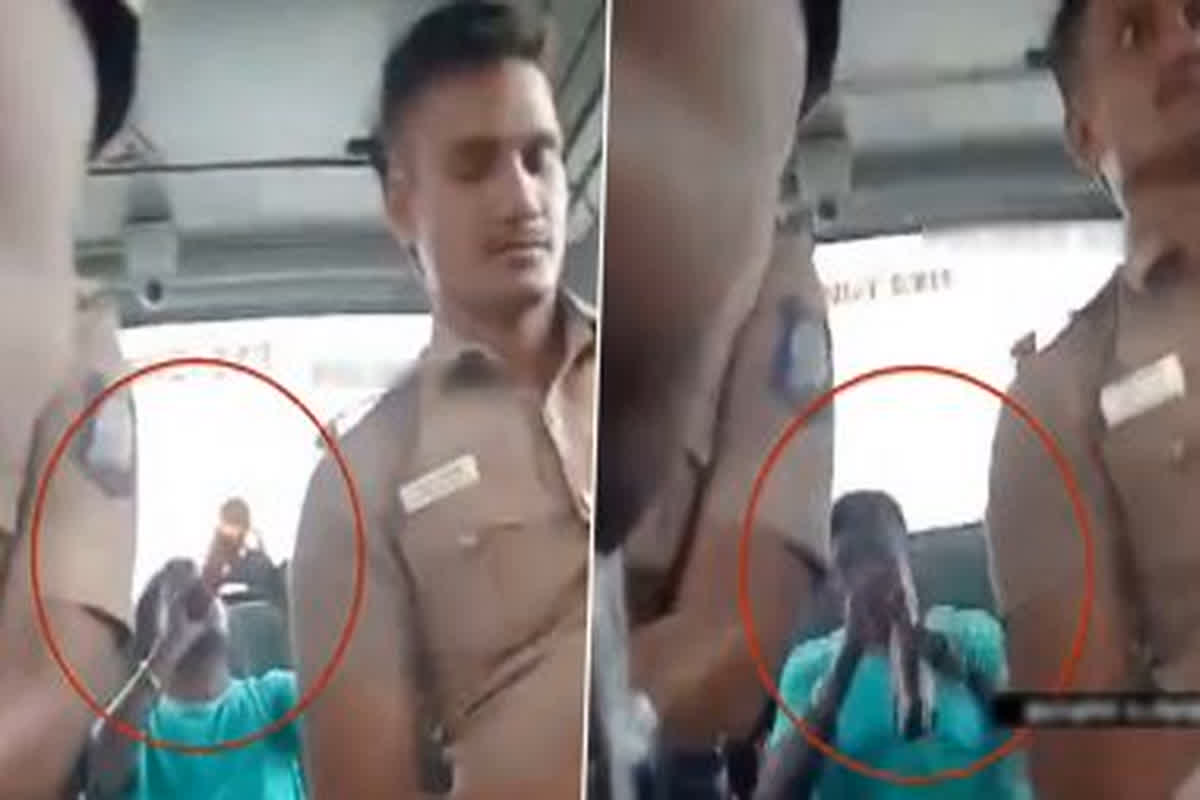 Police Man Viral Video : पुलिस वैन में कैदियों को ले जाते समय दरोगा ने पी शराब, अब सोशल मीडिया पर वायरल हुआ वीडियो, देखें यहां