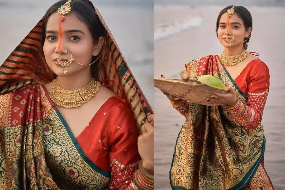 Manisha rani viral images: छठ पर्व पर बला की खूबसूरत लग रही बिग बॉस फेम मनीषा रानी.. किया 16 श्रृंगार, सोशल मीडिया पर वायरल हो रही तस्वीरें