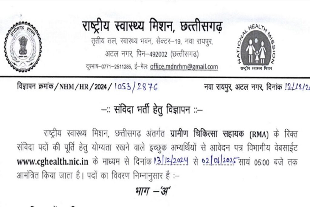 image source: nhm chhattisgarh vacancy 2024 notification